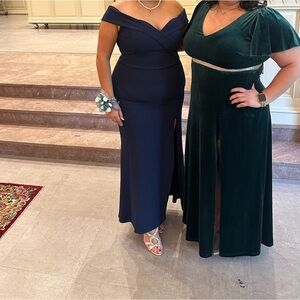 BECCA Midnight Blue Off-Shoulder Maxi Dress